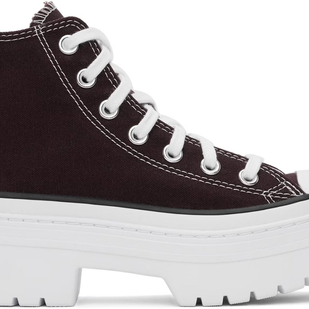 Converse Chuck Taylor All Star Lugged Heel Platform White Bloodstone W Sz 8 NEW - Picture 10 of 11